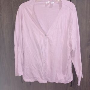 Cherokee Light Purple Button-Down Cardigan